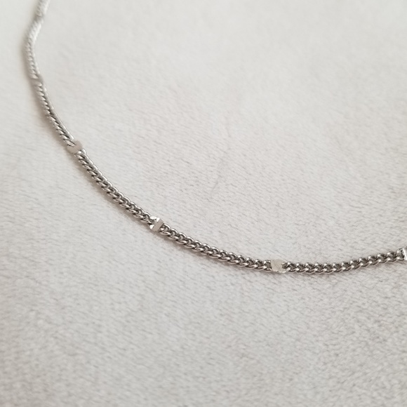 White Gold Plated chain 18KGP delicate necklace - Picture 2 of 3